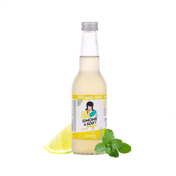 Biologische Belgische limonade met citroen en muntsmaak